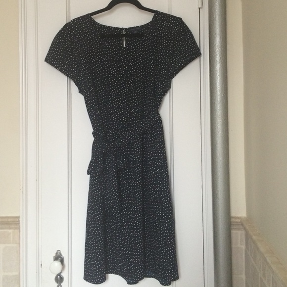 Tommy Hilfiger navy/white polka dot dress -size 18