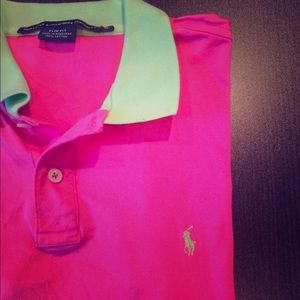 Pink and Green Polo Shirt