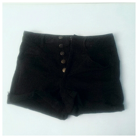 American Eagle black high waisted cut off shorts