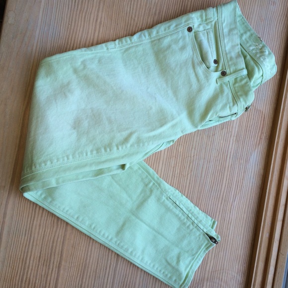 Madewell mint green skinny jeans. Size 26