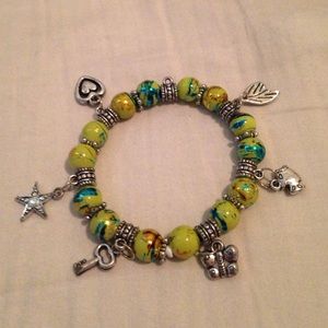 Blue and Green Charm Bracelet