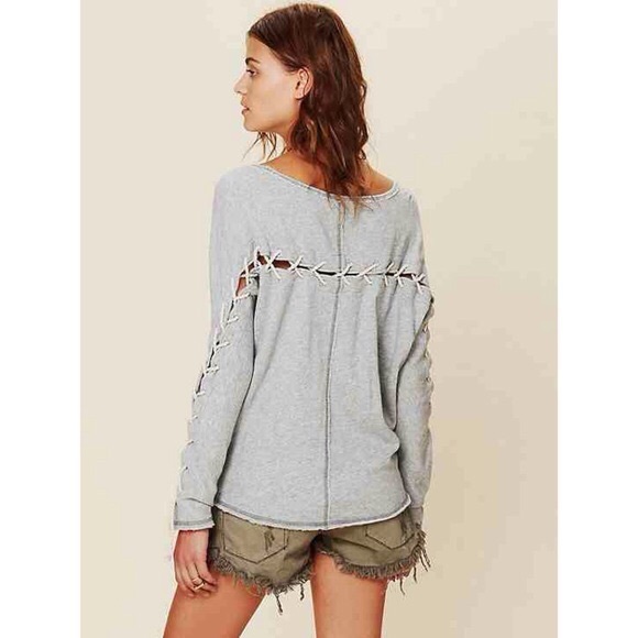 Free people lace up pullover