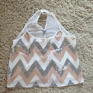 Sheer Chevron Printed top