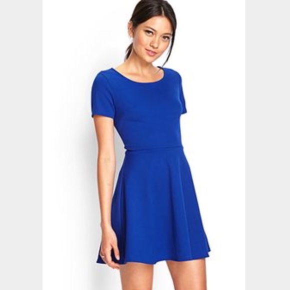 royal blue skater dress