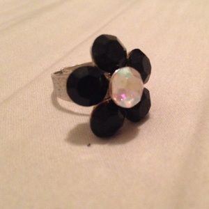 Black Flower Ring