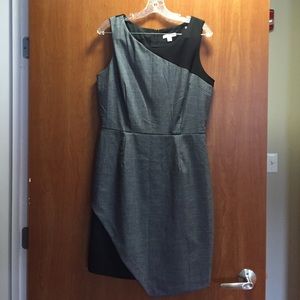 Gray and black shift dress perfect for work