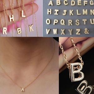 Sold! "K" letter gold necklace