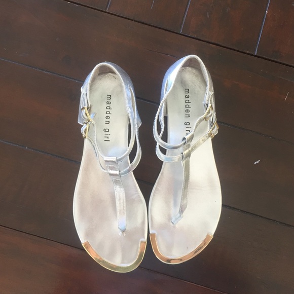 Madden girl silver sandals