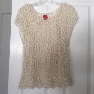 Ella moss crocheted white top