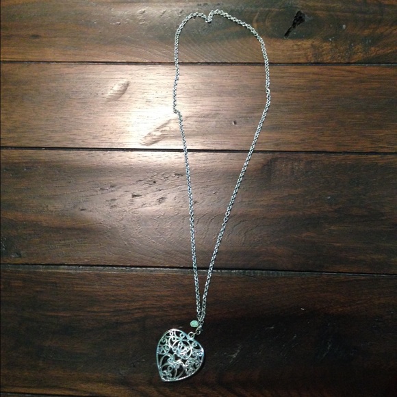Silver heart necklace