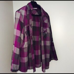 ilarge women size Lumberjack shirt purple and grey