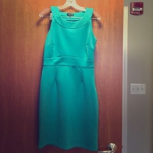 Pretty, teal, summery shift dress
