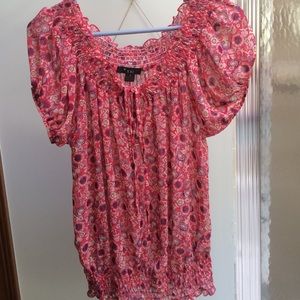 Fun pink floral top