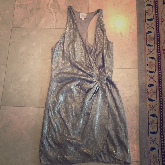 Parker sequin wrap dress