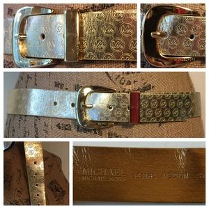 Michael Kors Gold Logo Belt