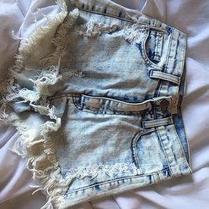 Nasty gal high rise denim shorts
