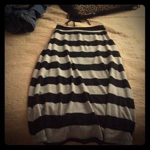 Striped kids long skirt