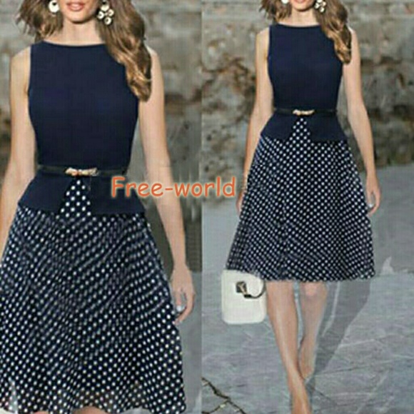 Elegant navy blue dress
