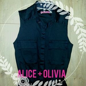 Alice + Olivia black safari romper size 2