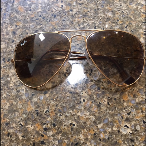 Authentic brown lensed  aviator Ray-Ban