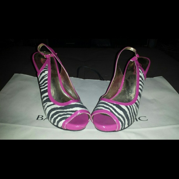 Zebra pink sexy heels