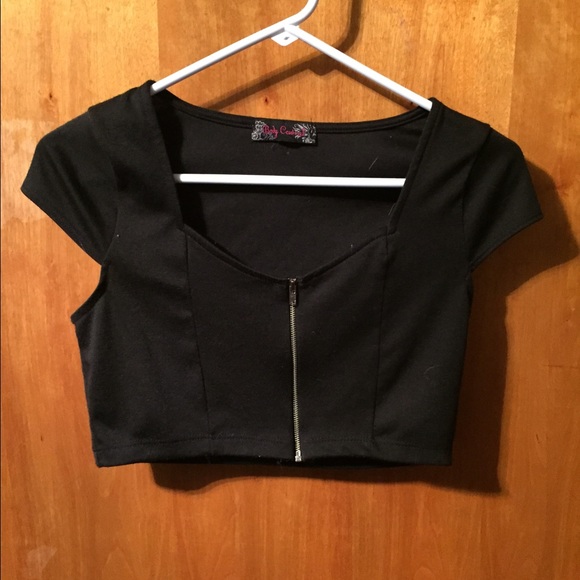 Zipper crop top