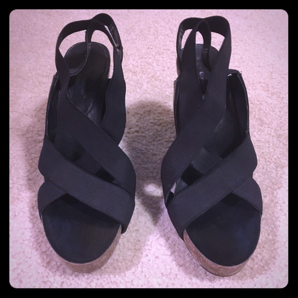 BCBGeneration Black Wedge