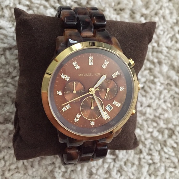 Michael Kors tortoise shell watch