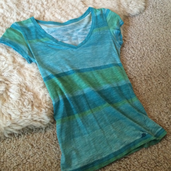 Watercolor V neck tee shirt