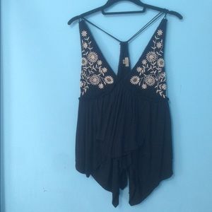 Urban Outfitters Floral Embroidered Tank