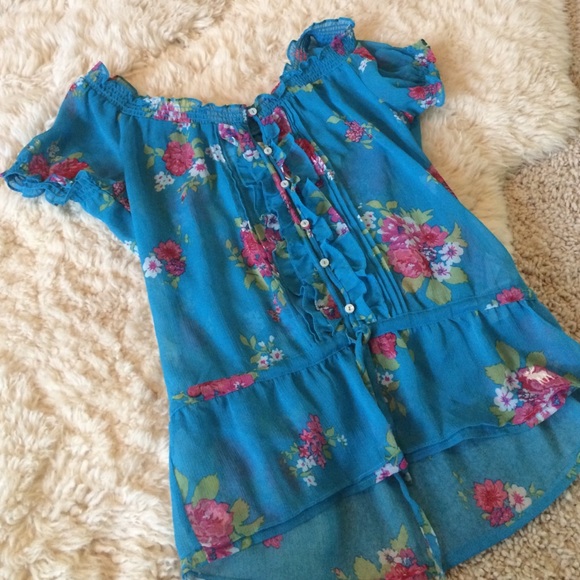 A&F floral sheer fashion top - Picture 1 of 1