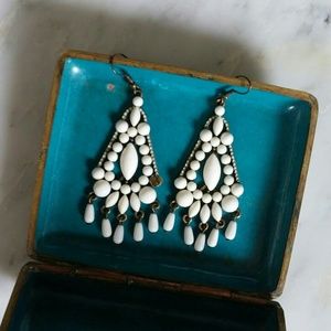 Cream Chandelier Earrings
