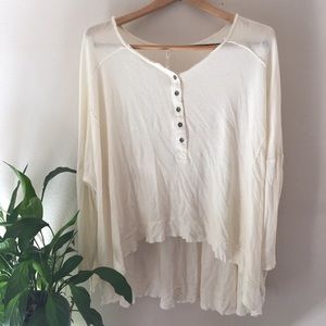 Adorable free people button down top