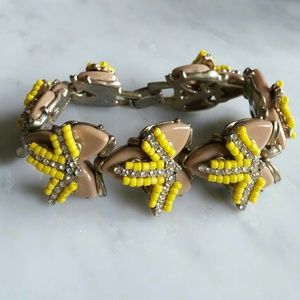 Nude and Yellow J. Crew Bracelet