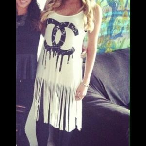 Chanel dress, tank style with fringe bottom