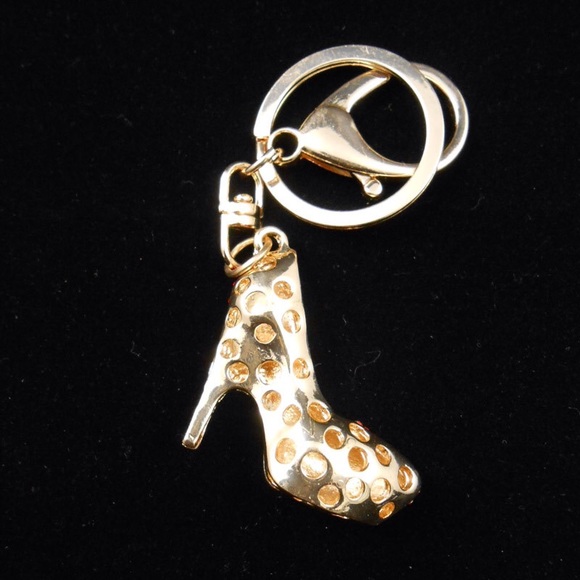 Crystal Bling Silver Stiletto Purse Charm/Keychain - Picture 2 of 4