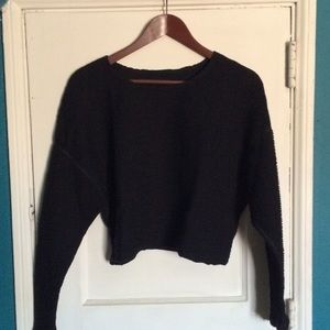 American Apparel Cropped Ribbed Easy Sweater