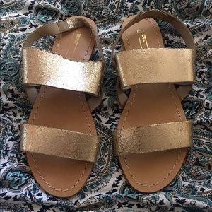 Urban Outfitters BDG Leather Sandals (Gold)