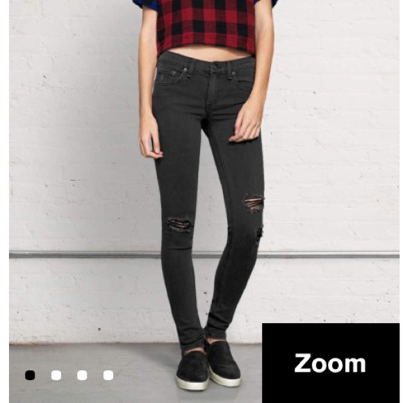 RAG AND BONE SKINNY SOFT ROCK WITH HOLES 25