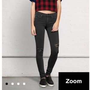 RAG AND BONE SKINNY SOFT ROCK WITH HOLES 25