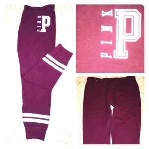✨VS MAROON ANKLE CUFFED SWEAT PANTS✨