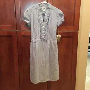NWT Converse Seersucker ruffle front dress sz. 6