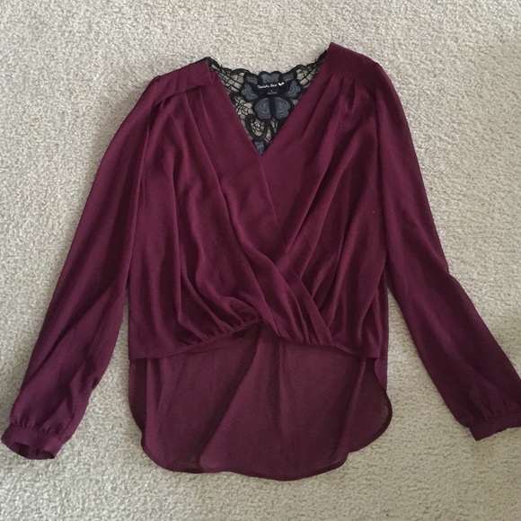 Maroon top