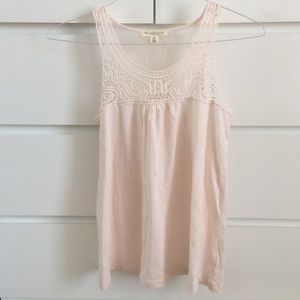 LIGHT PINK LACE TANK TOP