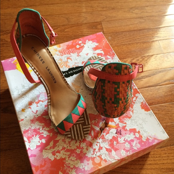 Multicolor Strappy Heels