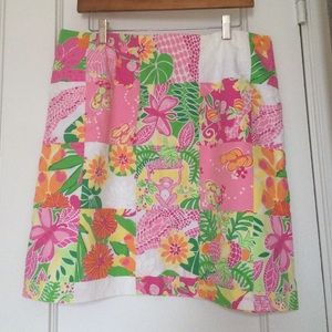 Lilly Pulitzer patchwork skirt - size 14