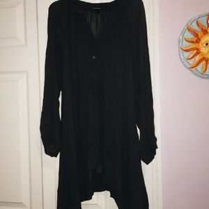 Club Monaco dark grey chiffon shirt dress