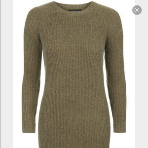 Topshop brownish green knit dress