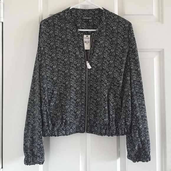 Express B/w Bomber Jacket