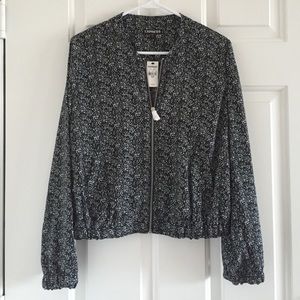 Express B/w Bomber Jacket